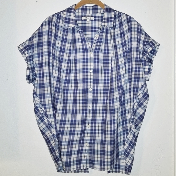 Madewell Central Open-Back Shirt in Linus Plaid - Picture 6 of 12